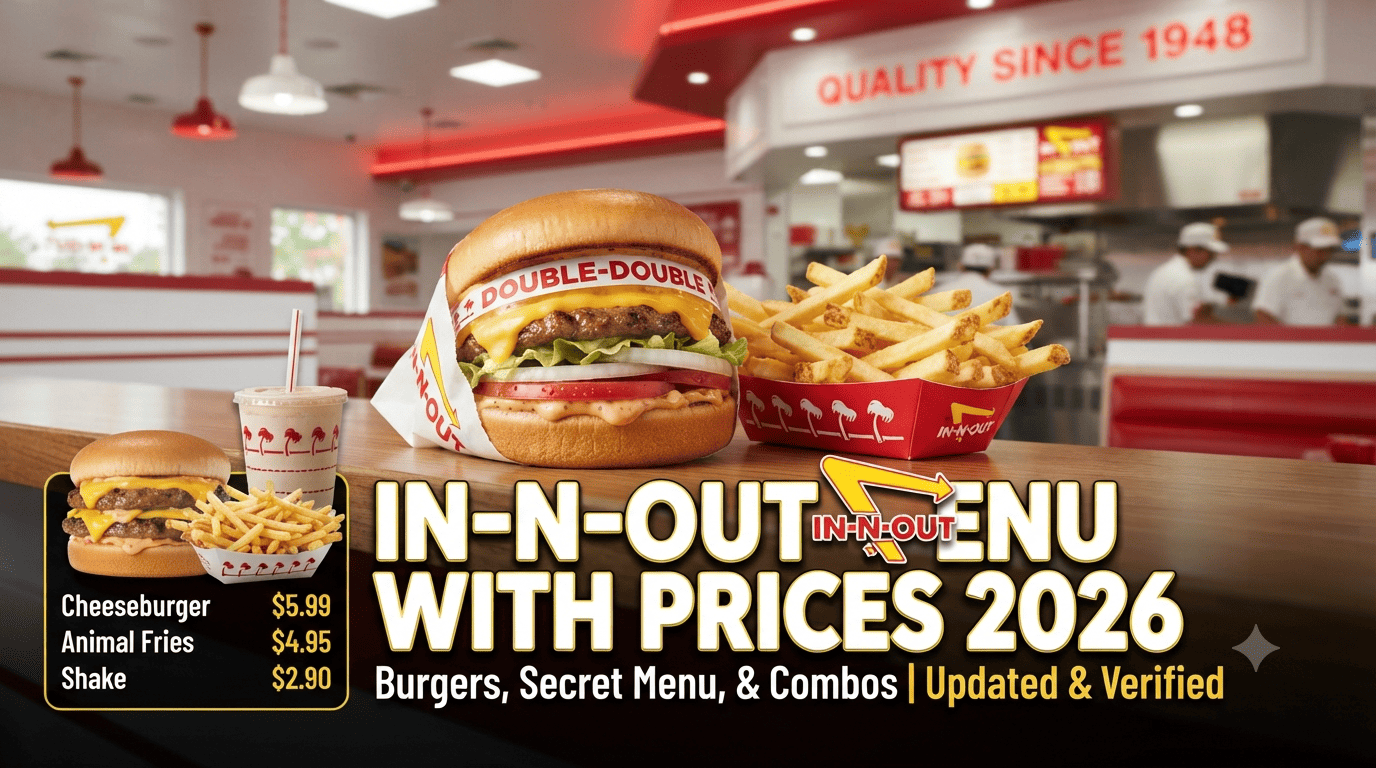 In-N-Out menu with prices