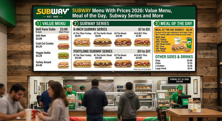 Subway Menu