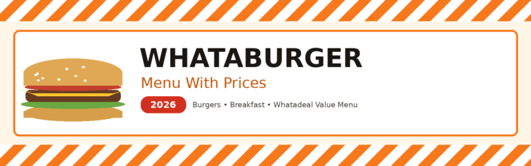 Whataburger Menu